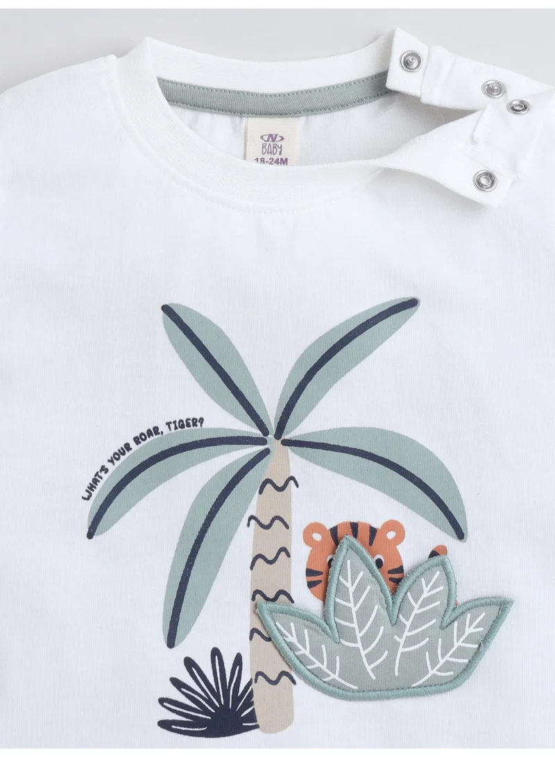 Victor And Jane  Infant Boys’ 2-Piece Set – Tropical Crocodile T-Shirt & “Hero Jungle” Joggers for Men | Best Price UAE