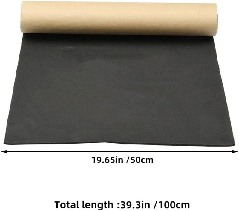وسادة عزل الضوضاء والحرارة للسيارات، مقاس 50x200 سم x 10 مم، لحماية مقدمة محرك السيارة من الضوضاء والحرارة العالية - Image 2