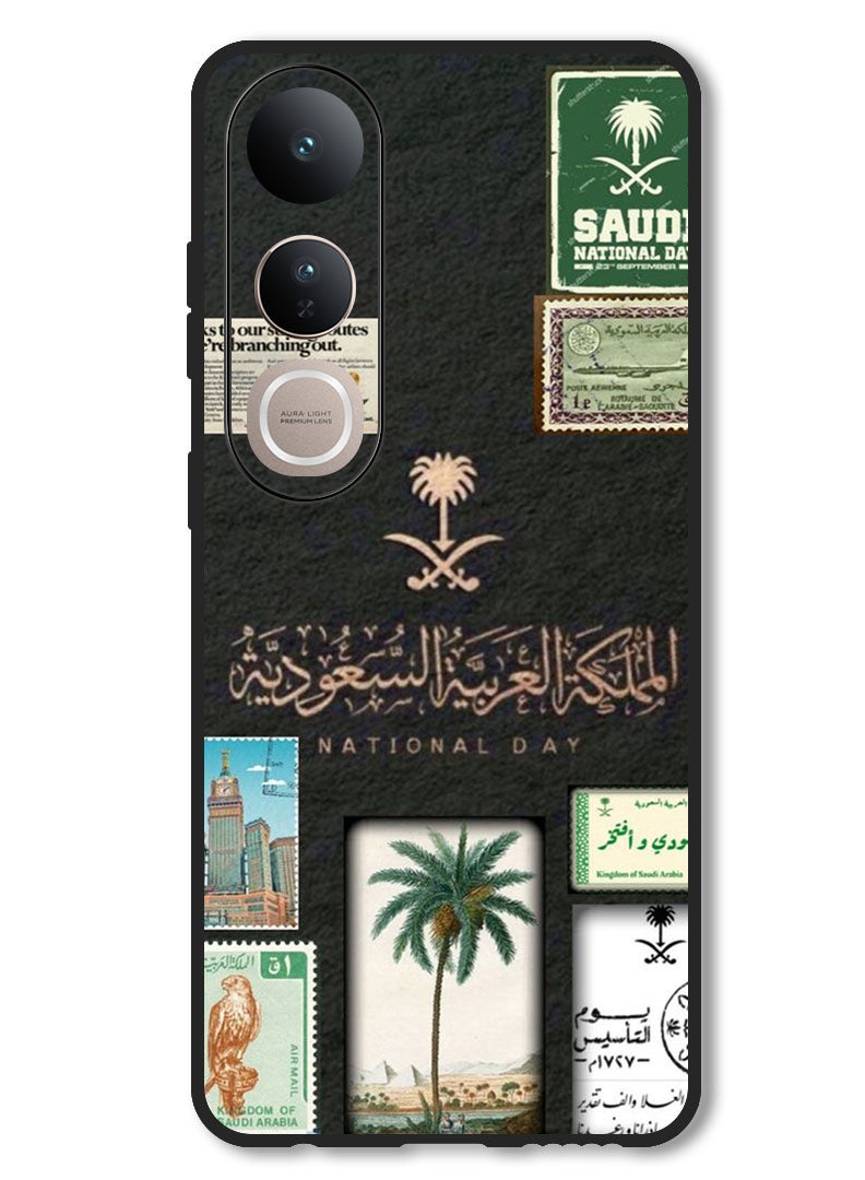 Theodor Case Compatible with Vivo V50 Lite Protection Shockproof Bumper Cover KSA national day - Image 1
