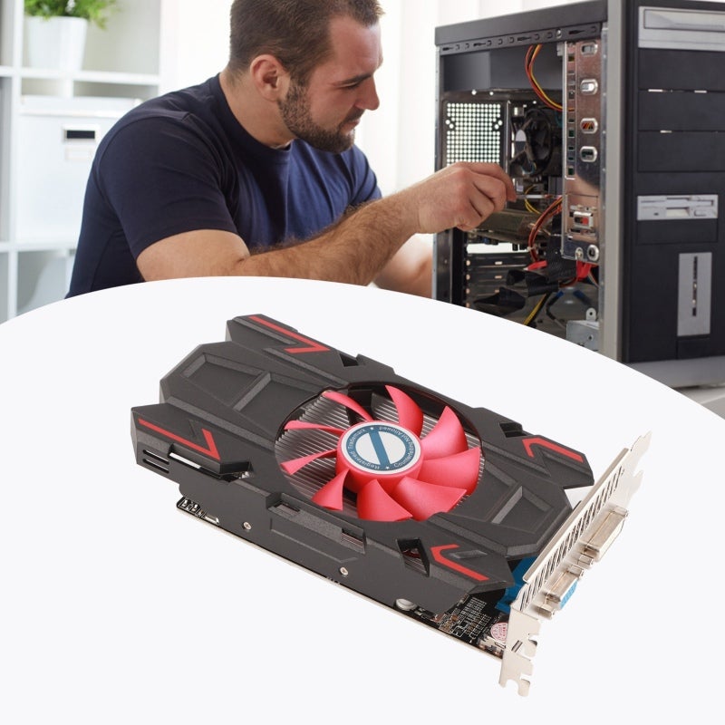 بطاقة رسوميات ألعاب DDR5 بسعة 4 جيجابايت - أداء عالي وتبريد حراري قوي وتشغيل مستقر لأجهزة الكمبيوتر المكتبية لأغراض الألعاب والمكتب والترفيه - Image 2