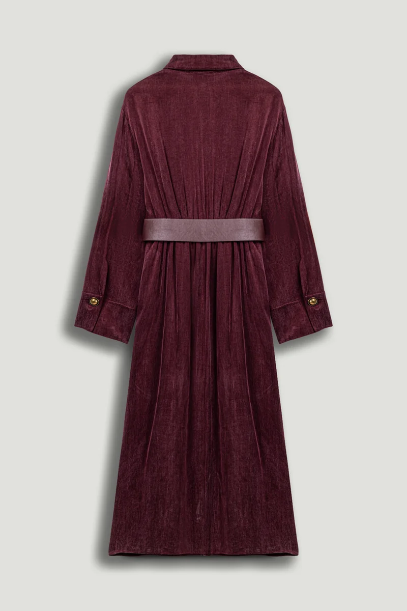 Nocturne Draped Belted Maxi Dress