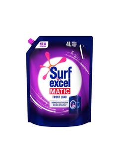 Matic Front Load Liquid Detergent 4L Refill Pouch, Designed For Tough Stain Removal On Laundry In Washing Machines - Mega Saver Pack