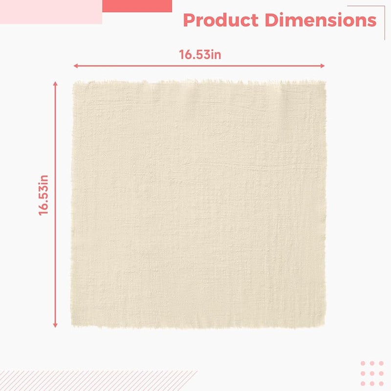 Cotton Denim Napkins Set of 12 Fringed Edges 16 5x16 5 Inches Boho Dining - Image 4