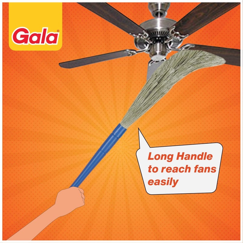 Gala No Dust Broom For Floor Cleaning, broom stick for home floor cleaning, Jhadu for home cleaning, Made of washable Fibers (Pack of 1) - Image 5