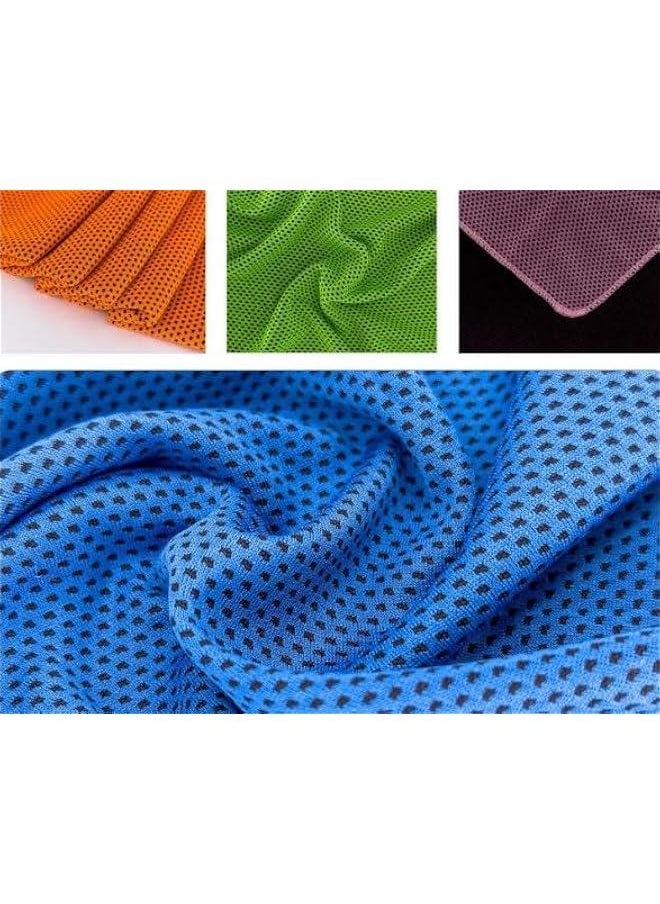 HOOKOR 10 Pack Microfiber Cooling Towels Ice Towel Workout Towel, Ice Towel，Soft Breathable Sweat Towel for Sports, Yoga, Gym, Golf, Camping, Running, Fitness, Workout & More Activities  - Image 4