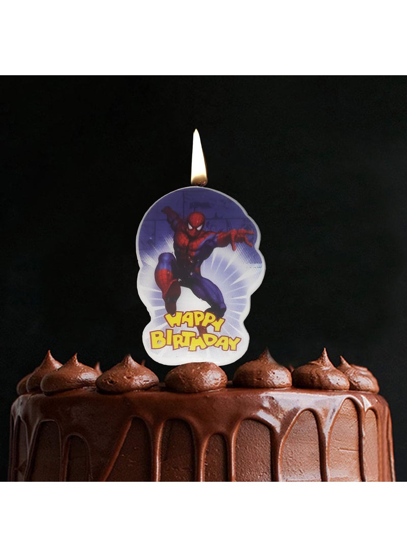 Funcart Funcart Spiderman Birthday 2D Cake Topper Candle1pcPack  - Image 1