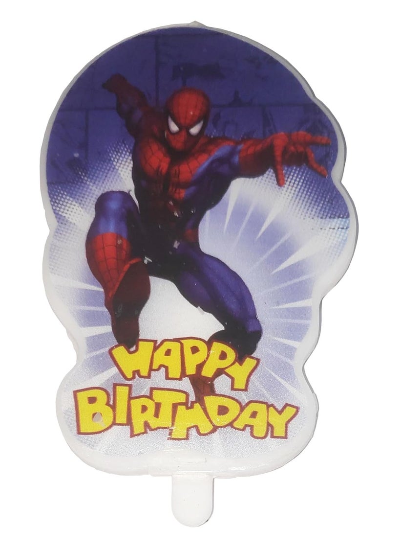 Funcart Funcart Spiderman Birthday 2D Cake Topper Candle1pcPack  - Image 2