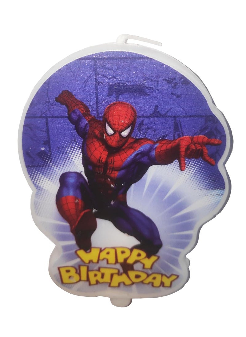 Funcart Funcart Spiderman Birthday 2D Cake Topper Candle1pcPack  - Image 3