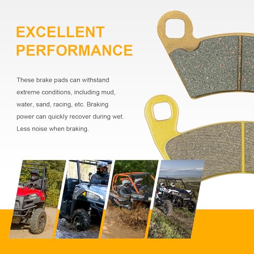 Deargooday Front and Rear Severe Duty Brake Pads for Polaris ACE RZR Ranger XP 500 570 700 800 900 2202413 2205949 - Image 3