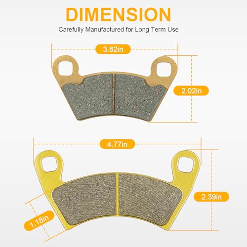 Deargooday Front and Rear Severe Duty Brake Pads for Polaris ACE RZR Ranger XP 500 570 700 800 900 2202413 2205949 - Image 5