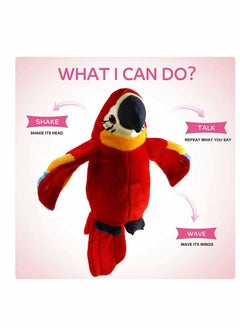 KASTWAVE Plush Toy, Speaking Parrot Record Repeats Electronic Bird Talking Pet Stuffed Animal Waving Wings Plush Toy Interactive Animated Kids Gift, 23cm  - Image 2