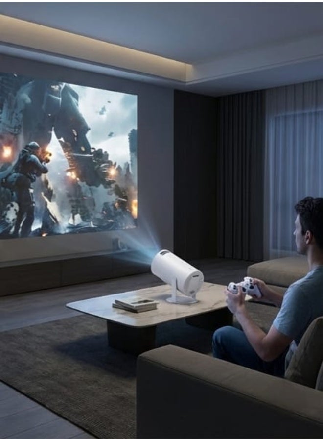 سمارت باري جهاز عرض سمارت باري HT5 بلس الذكي بنظام أندرويد - يدعم دقة 4K UHD، وواي فاي ثنائي النطاق 5G وبلوتوث، وألعاب مدمجة مع وحدتي تحكم لاسلكيتين، ونتفليكس، ويوتيوب، وجوجل بلاي، ومنفذ HDMI، ومنفذ USB، ومنفذ بطاقة TF - جهاز عرض - Image 3
