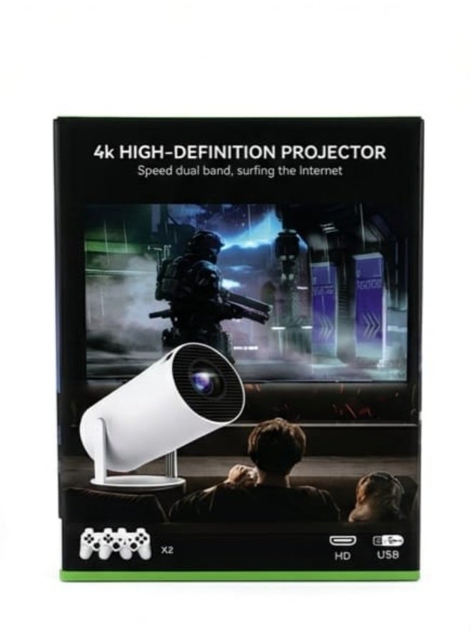 سمارت باري جهاز عرض سمارت باري HT5 بلس الذكي بنظام أندرويد - يدعم دقة 4K UHD، وواي فاي ثنائي النطاق 5G وبلوتوث، وألعاب مدمجة مع وحدتي تحكم لاسلكيتين، ونتفليكس، ويوتيوب، وجوجل بلاي، ومنفذ HDMI، ومنفذ USB، ومنفذ بطاقة TF - جهاز عرض - Image 4