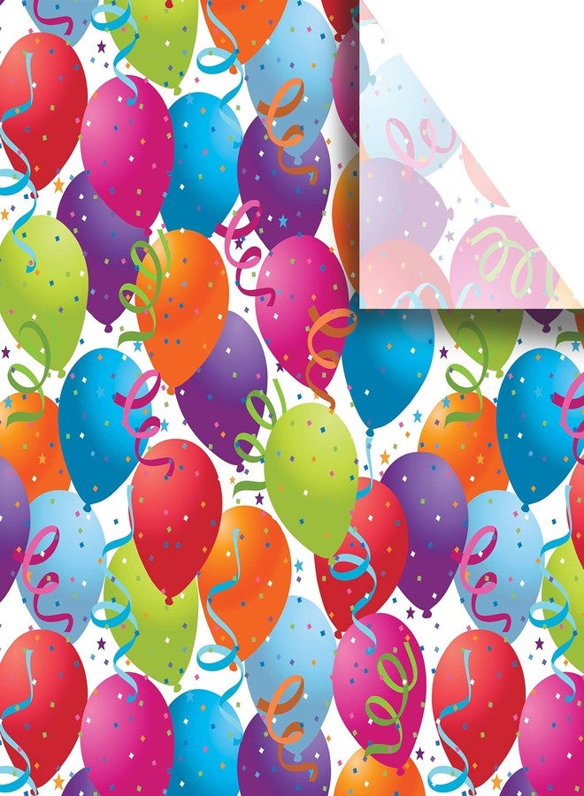 Jillson Roberts 20" x 30" Printed Birthday Gift Tissue, Balloon White (48 Folded Sheets) - Image 1