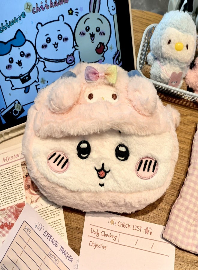 Cute stationery box, plush pencil case, pencil case, large capacity storage bag - Image 4