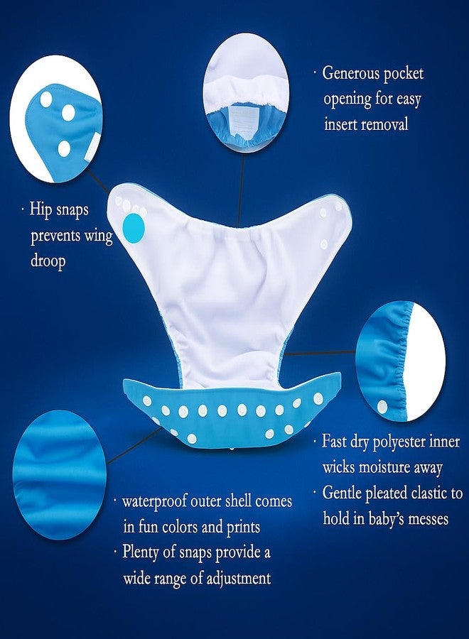 KALRA MAGIC® Reusable Cloth Diaper For Kids | Adjustable, Leak-Proof & Washable Diaper for Newborns, Infants & Toddlers | Soft Cotton Fiber, Absorbent, Eco-Friendly – Blue (Pack of 1) - Image 4