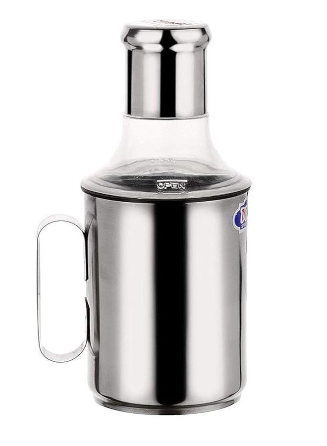 MARU Oil Dispenser 1 Litre Steel - Airtight Cap & Leakproof Design Oil Bottle, Mess-Free Storing & Pouring with Easy-Removeable Nozzle, One-Handed Grip for Effortless Cooking. - Image 1