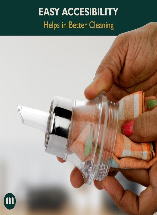 MARU Oil Dispenser 1 Litre Steel - Airtight Cap & Leakproof Design Oil Bottle, Mess-Free Storing & Pouring with Easy-Removeable Nozzle, One-Handed Grip for Effortless Cooking. - Image 5
