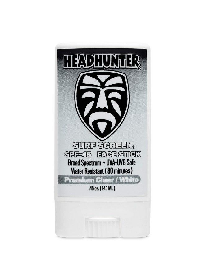 Headhunter عصا واقي شمس للوجه SPF 45 مقاوم للماء واقي شمس للركمجة حماية للوجه مقاوم للماء لحماية فائقة من الشمس والدفاع الشمسي (80 دقيقة) أبيض شفاف (1 عبوة) - Image 2