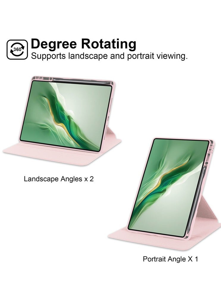 general Rotating Case for Huawei Honor Magic Pad 2 12.3 inch with Pencil Holder,360 Degree Rotation Protective Stand Smart Tablet Slim Hard Shell Folio Cover Clear Back with Auto Wake/Sleep - Image 2