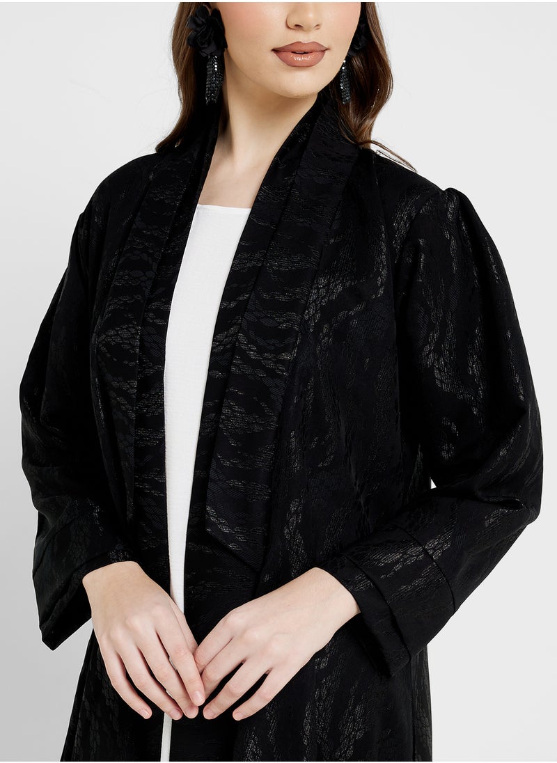 hayas closet Collared Flared Sleeve Abaya  - Image 3