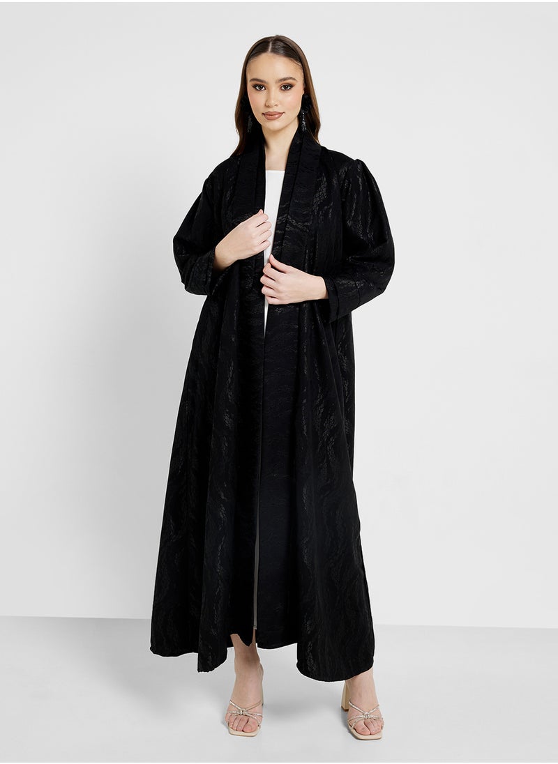 hayas closet Collared Flared Sleeve Abaya  - Image 1