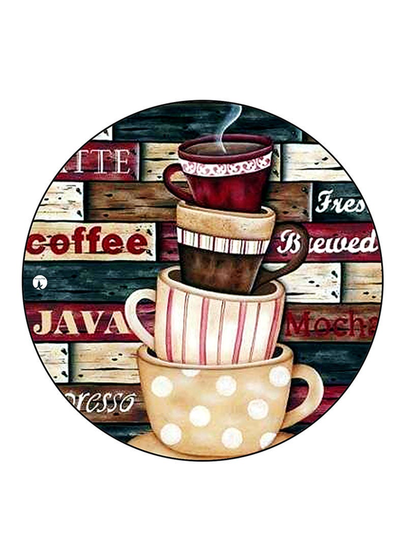 Cups Printed Mouse Pad  Multicolour
