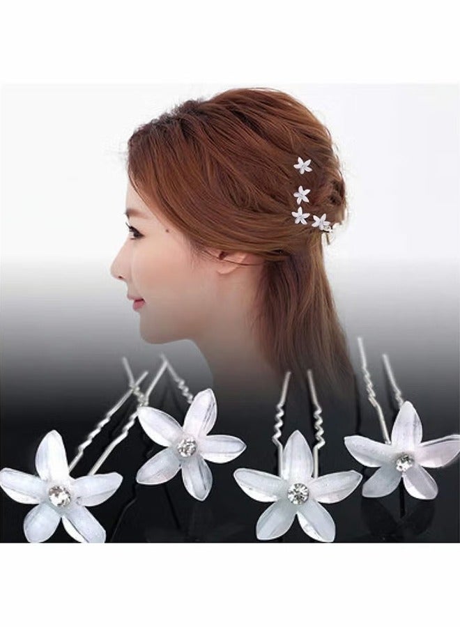 اتش واي 20 قطعة دبابيس شعر على شكل حرف U ، حلاقة شعر مطرزة ، أحجار الراين ، دبابيس شعر الزفاف ، حلاقة شعر ملفوفة ، دبابيس شعر على شكل حرف U للنساء - Image 3