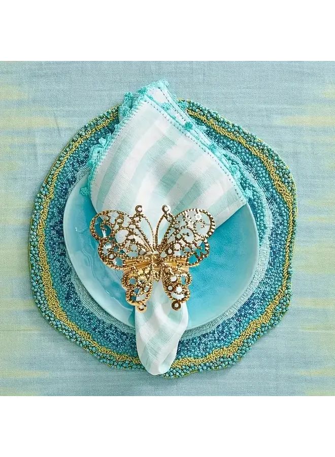 15 Pack Golden Butterfly Napkin Rings Elegant Metal Decor For Wedding Birthday Banquet - Image 4