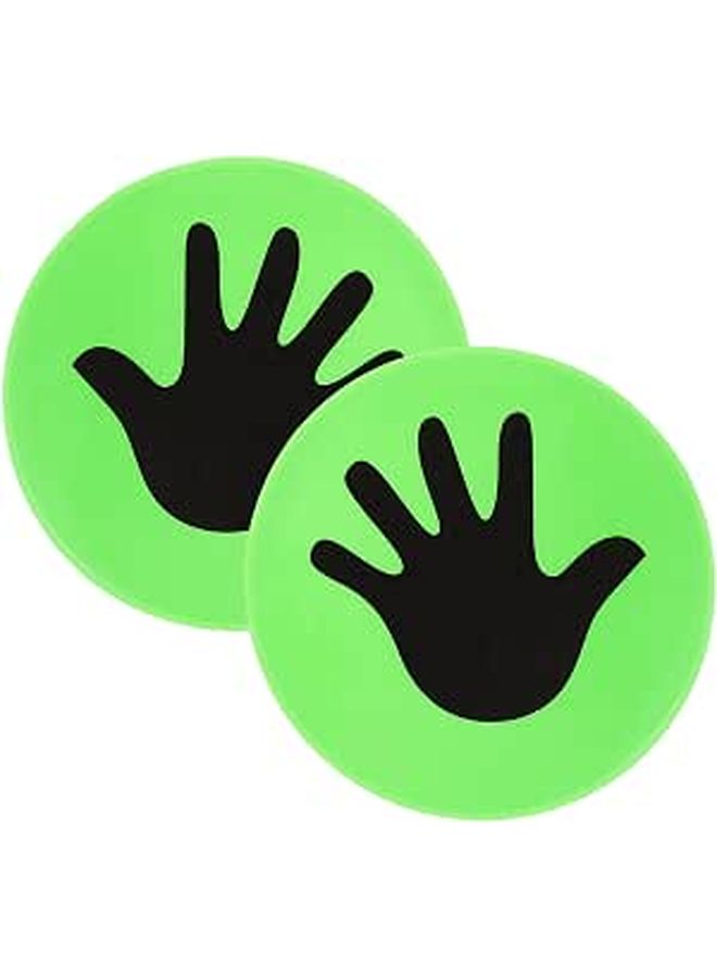 Green Palm Floor Markers 23cm Soccer Training Discs For Agility Drills Football Practice - Image 1