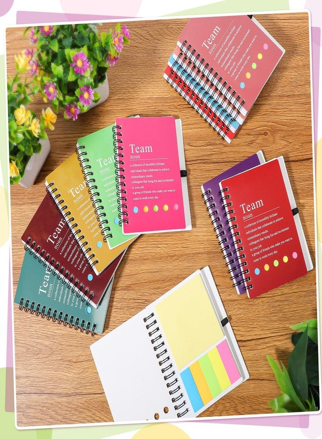 Feifeiya 24 Pcs Team Appreciation Gifts Bulk for Employee Inspirational Spiral Notebook with Sticky Notes Motivational Team Notebooks for Teacher Nurse Coworker Staff Christmas Gifts(Bright Color) - Image 4
