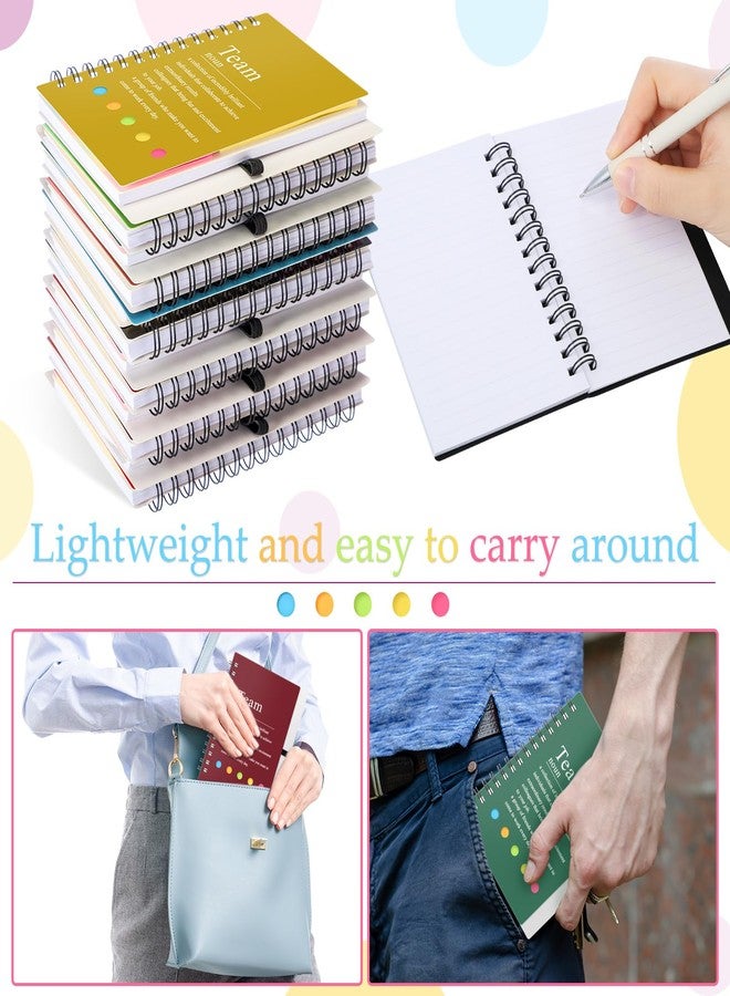 Feifeiya 24 Pcs Team Appreciation Gifts Bulk for Employee Inspirational Spiral Notebook with Sticky Notes Motivational Team Notebooks for Teacher Nurse Coworker Staff Christmas Gifts(Bright Color) - Image 5