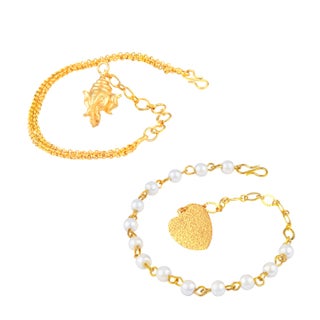 JFL Jewellery for Less Handmade Combo of Gold Plated Ganesha and Heart Adjustable Bracelets for CoupleValentine - pzsku/ZF17EE3605D4D0467DF33Z/45/1745820408/8698302f-92fc-445e-bab8-a4daeac473a5