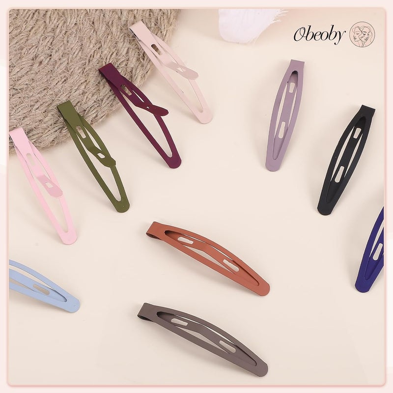 obeoby 40 قطعة من مشابك الشعر المعدنية، مقاس 2.36 بوصة، إكسسوارات للنساء والفتيات، دبابيس شعر لطيفة، هدايا العطلات وأعياد الميلاد (10 ألوان) - Image 5