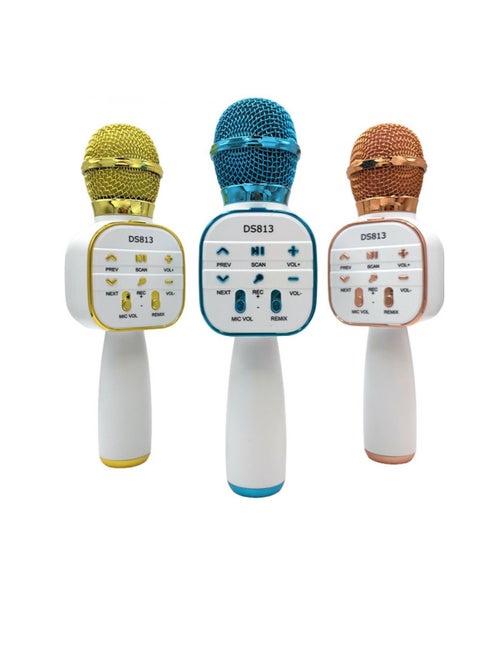 DS813 Wireless Bluetooth Karaoke Microphone Handheld Microphone Professional Speaker Music Player Gaming Mic for Home KTV miniinthebox 1Piece- Assorted