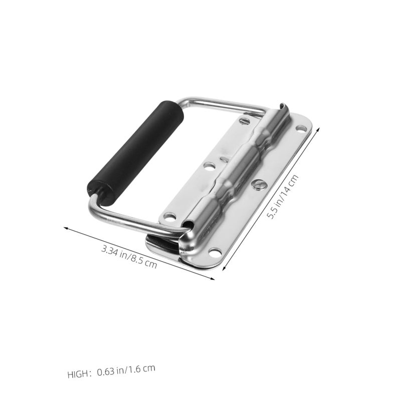Folding Stainless Steel Tool Handle Spring Loaded Heavy Duty Portable Grip - Image 3