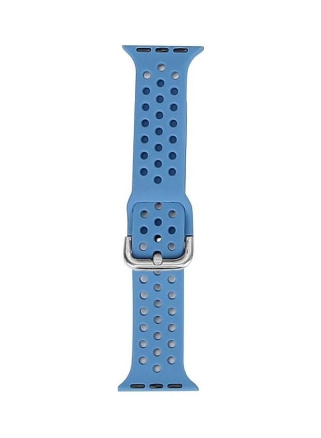 NIBEMINENT Replacement Watchband For Apple Watch Series 7 41mm/6 & SE 5 4 40mm/3 2 1 38mm Azure Blue - Image 1