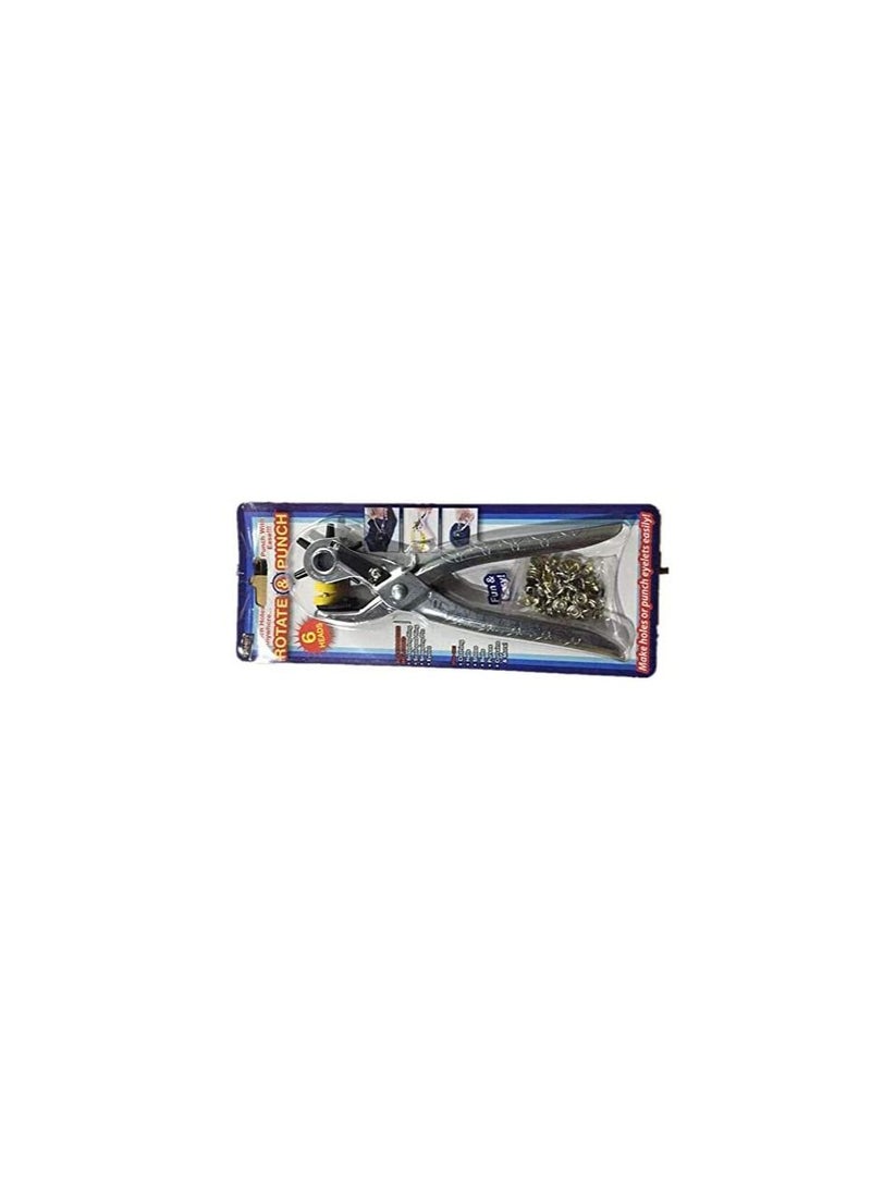 Leather Belt Hole Punch Plier Eyelet Puncher Revolve Sewing Machine Bag Setter Tool Watchband Strap Household leathercraft  - Image 2