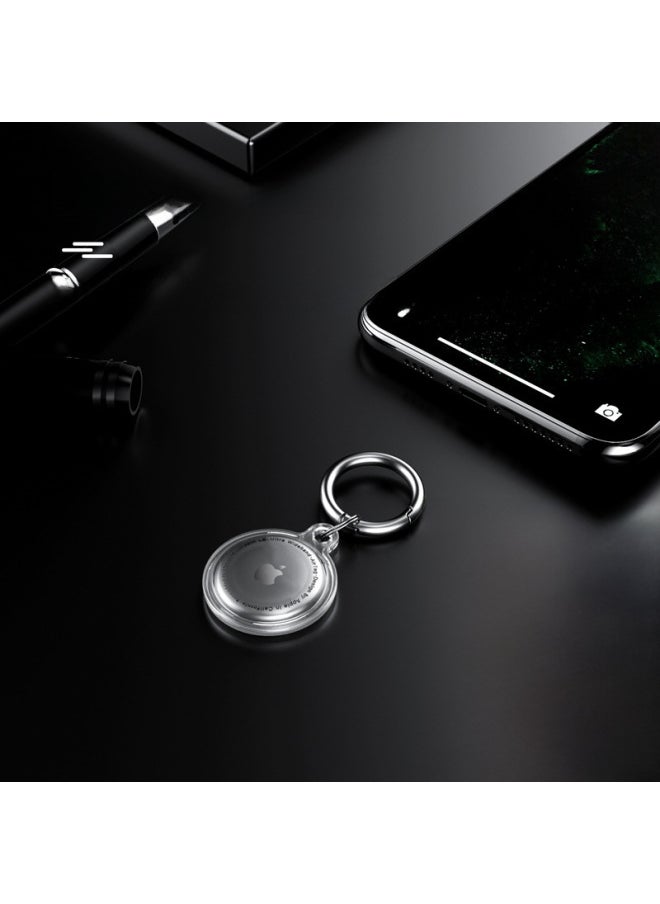 Generic - Transparent Full Cover Protection Shell For Apple AirTags Anti-Loss Tracking Locator Shockproof Durable TPU AirTag Case-Color:Black-Applicable Model:all-inclusive - Image 1