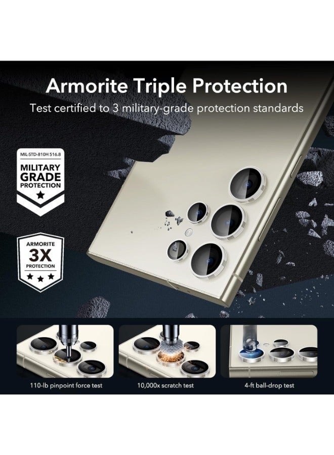 general Camera Lens Protector for Samsung Galaxy S23 Ultra (Clear) Single Ring Cover 9H Tempered Glass HD 1 Set - Clear - Image 3
