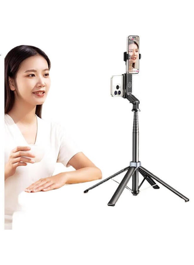 Xiaotian Mobile Prompter Stand Live Special Tripod Portable Selfie Stick Ground Outdoor Selfie Artifact Handheld Universal Bracket Vlog Shooting Mobile Phone Stand - Image 1