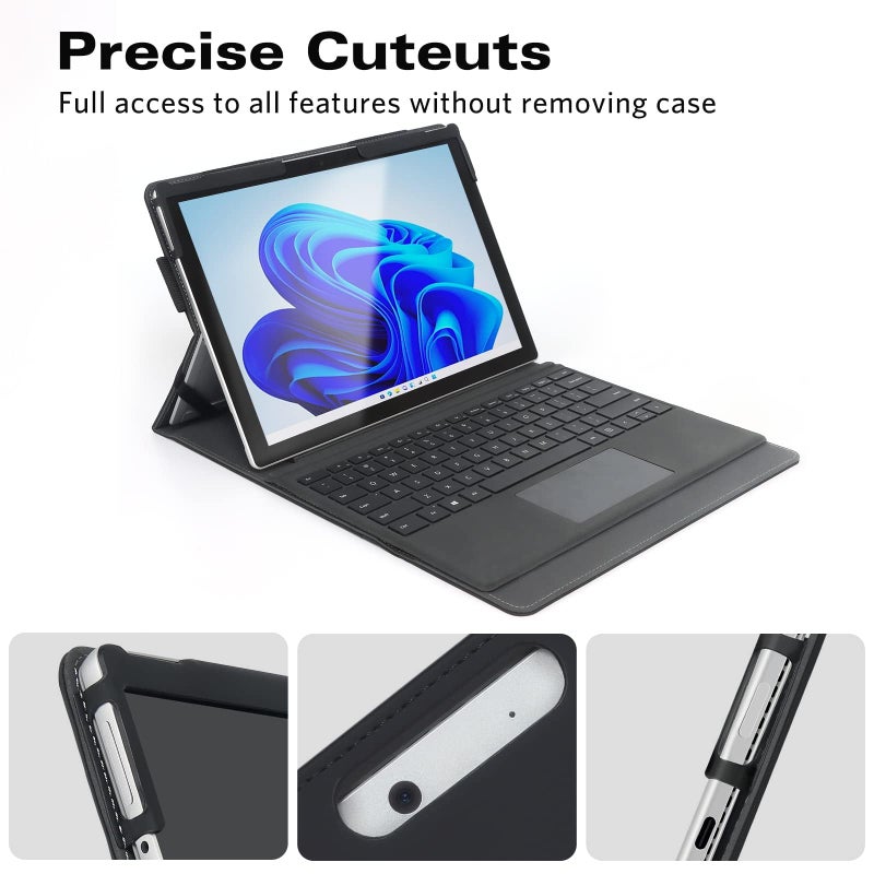 CoBak Case for Surface Pro 2024 Copliot PC 11th Edition - for Microsoft 13 Inch Tablet, Fits Keyboard and Kickstand with Multiple Angle, Compatible with Surface Pro 11 / Pro 10 / Pro 9 / Pro 8 / Pro X - Image 4