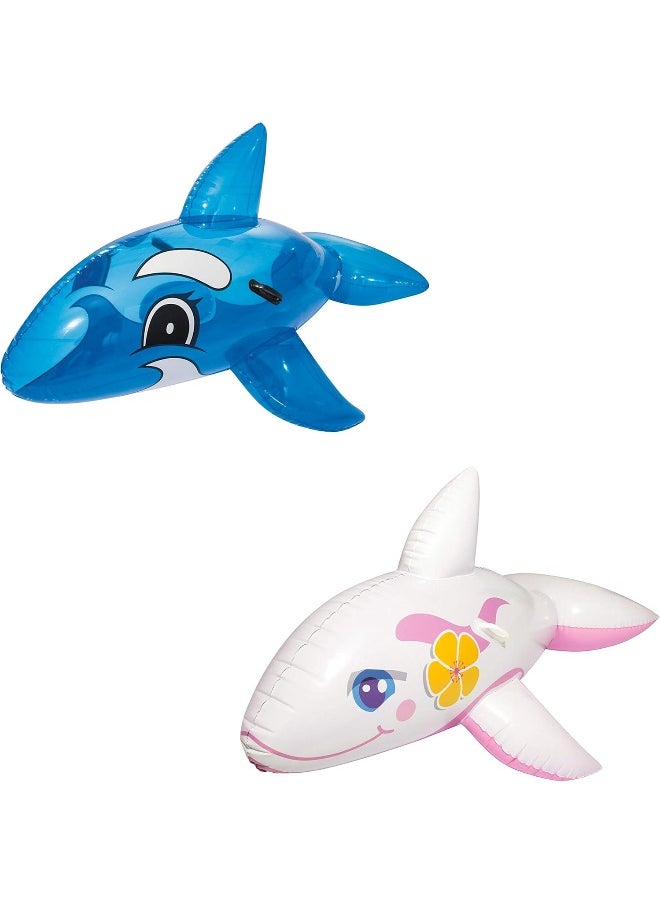 Bestway - Bestway Assorted Inflatable Whale Ride-on, Multi-Colour, 62 x 37 in - Image 1