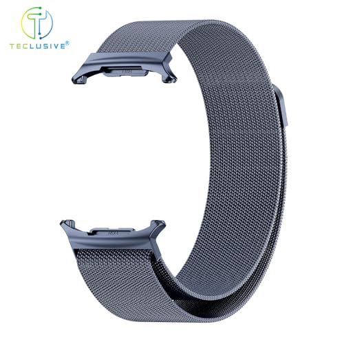 T TECLUSIVE Ultra Luxury Magnetic Metal Chain Strap Band Compatible for Galaxy Watch Ultra | No Gap Adjustable Magnetic Strap for Galaxy Watch Ultra (Grey) - Image 4
