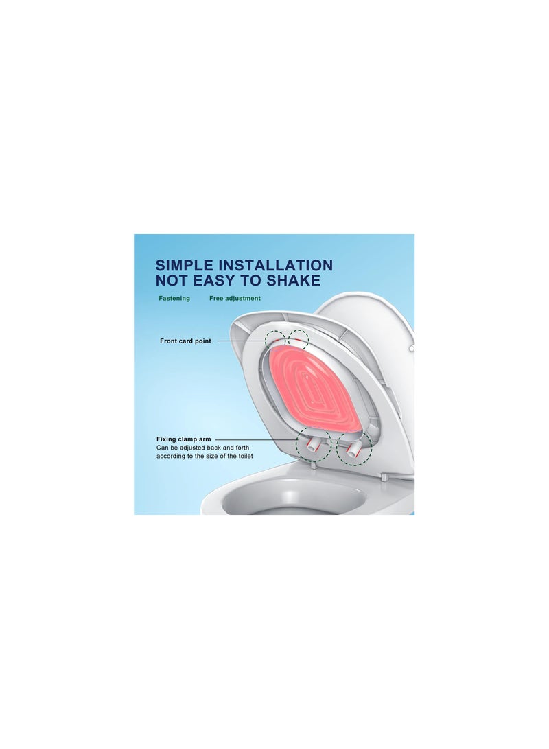 مجموعة تدريب قطط على استخدام المرحاض - قابلة لإعادة الاستخدام، صديقة للبيئة، مدرب مرحاض حيوانات أليفة عالمي مع صينية بيضاء ودعم داخلي أزرق لسهولة التنظيف - وردي - Image 4