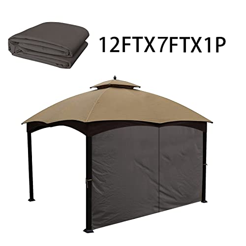 Hugline Gazebo Universal Replacement Privacy Curtain – Hugline 10' x 12' Gazebo Side Wall Outdoor Privacy Panel with Zipper (Brown) - Image 4