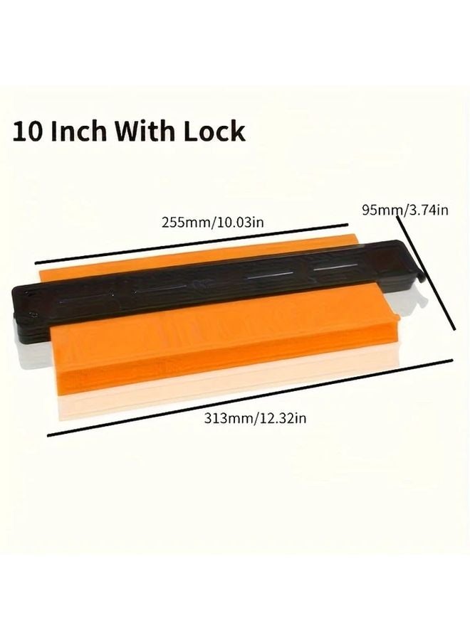 10 Inch Wider Lock Contour Gauge Profile Tool Copy Irregular Shapes For Flooring Carpenter DIY - Image 5