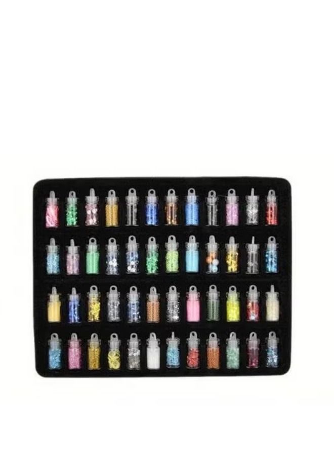48-Piece Glitter Powder DIY Nail Set - Image 1