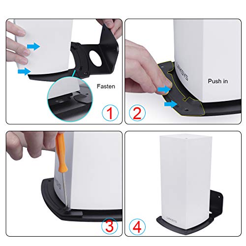 OkeMeeo Wall Mount for Linksys Velop WiFi 6, Space-Saving Metal Mount Compatible with Linksys WiFi 6 MX5 Easy Installation(1 Pack) - Image 5
