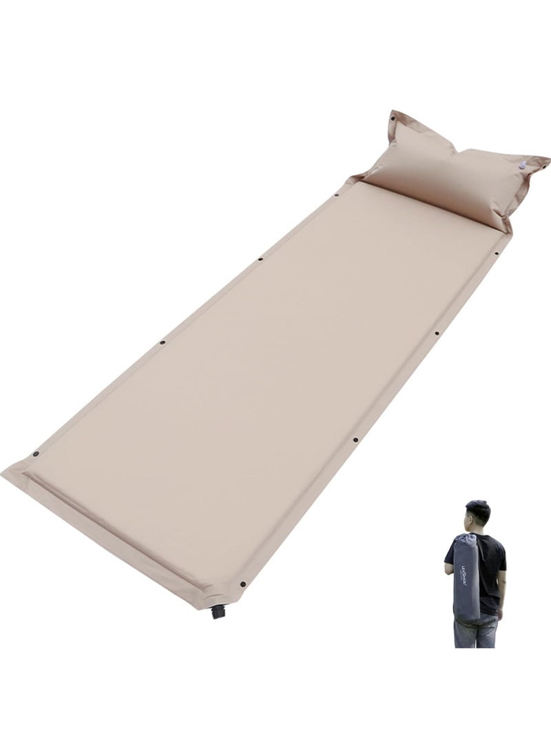 Generic - Air Bed Mettress with Built-in Electric Pump, Inflatable Air Mettress Sleeping Pad, Portable Roll Up Bed, Inflatable Outdoor Mat for Tent Camping Car Truck for Single People (3cm/single) - Image 1